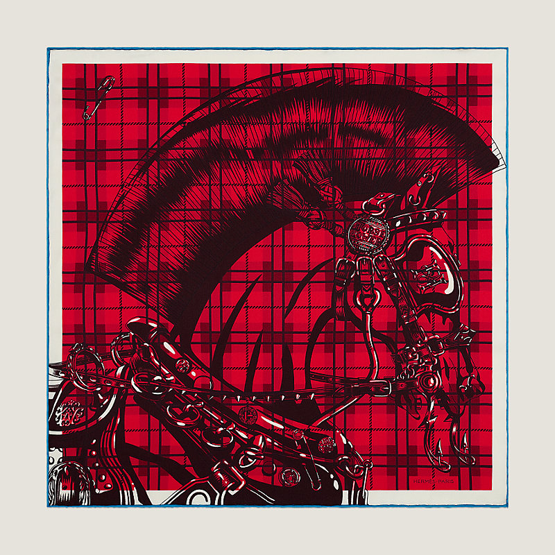 Cheval Punk pocket square 45 | Hermès Australia